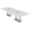 Skutchi Designs 45 in W, 120 in L, 29 in H, Engineered Wood Top, White HAR-REC-48X119-DOU-ELEC-WHITECYPRESS - alternate 1
